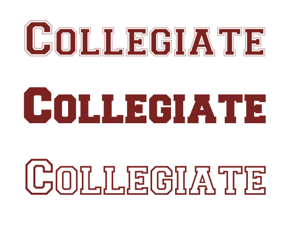 Collegiate Font Example