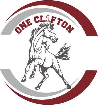 One Clifton Logo White Mustang